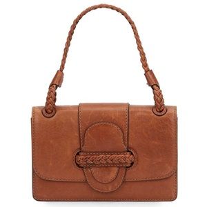 Valentino women’s Histoire braided brown leather shoulder bag